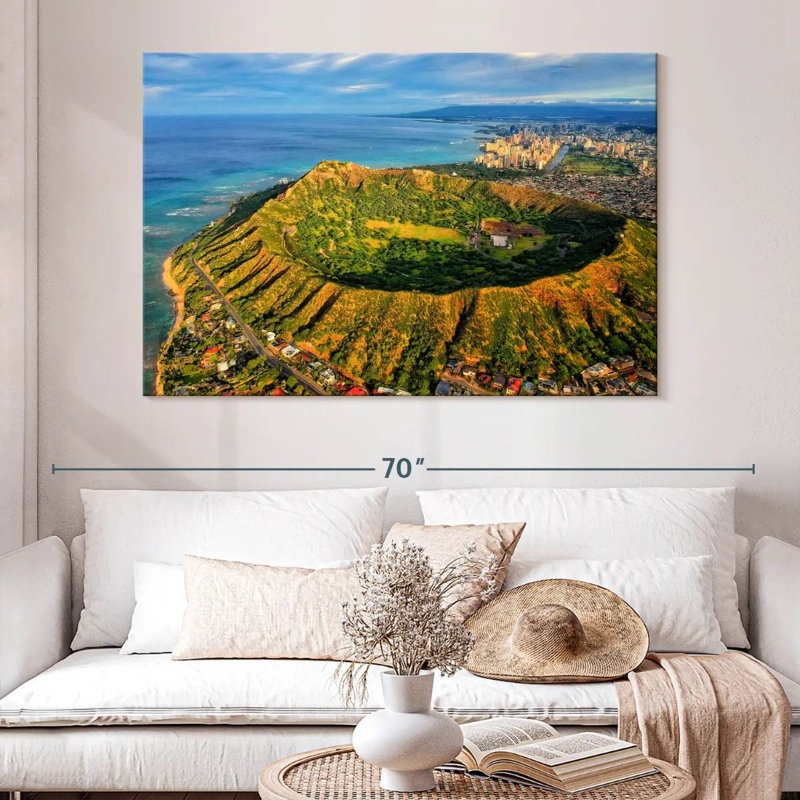 Nicci Diamond Head In Hawaii, 34" H x 51" W