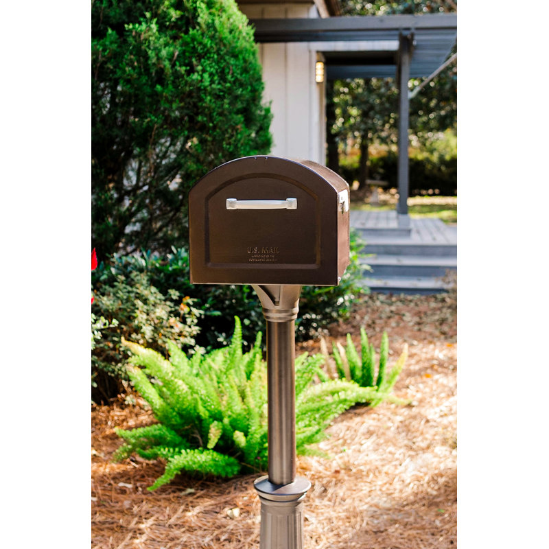 Centennial Mailbox+Post Combo Kit in Rubbed Bronze, Rubbed Bronze, Rubbed Bronze