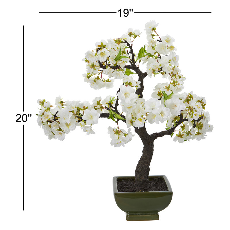 17'' Cherry Blossom Bonsai Tree in Decorative Vase