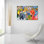 Art mural en verre Epic Art «Collage Birds Horizontal» par Tim Jeffs, 36 po x 24 po