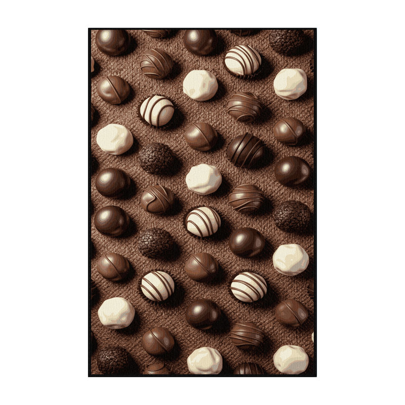  Tapis lavable truffes chocolat et desserts, Tapis de couloir 2 pi x 4 pi