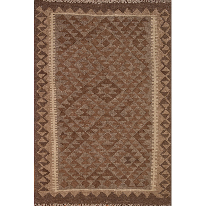 Tapis oriental en laine réversible kilim 3 x 5