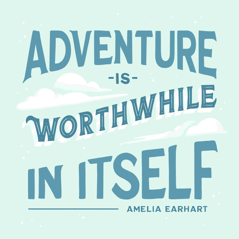 Adventure Is Worthwhile In Itself - Wrapped Canvas Textual Art, 12" H x 12" W  