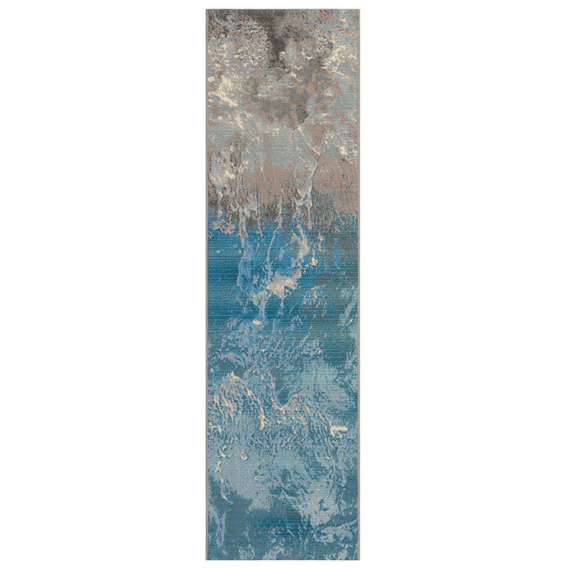 Abstract Indoor / Outdoor Rug, Runner 1'11" x 7'6"