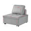 Canapé-lit convertible en velours, siège simple avec coussin de dossier, dossier amovible, pour le salon et la chambre à coucher, ensemble de lit inclinable gris de 68 lb, velours, rembourrage en mousse, chambre, dortoir-117708347