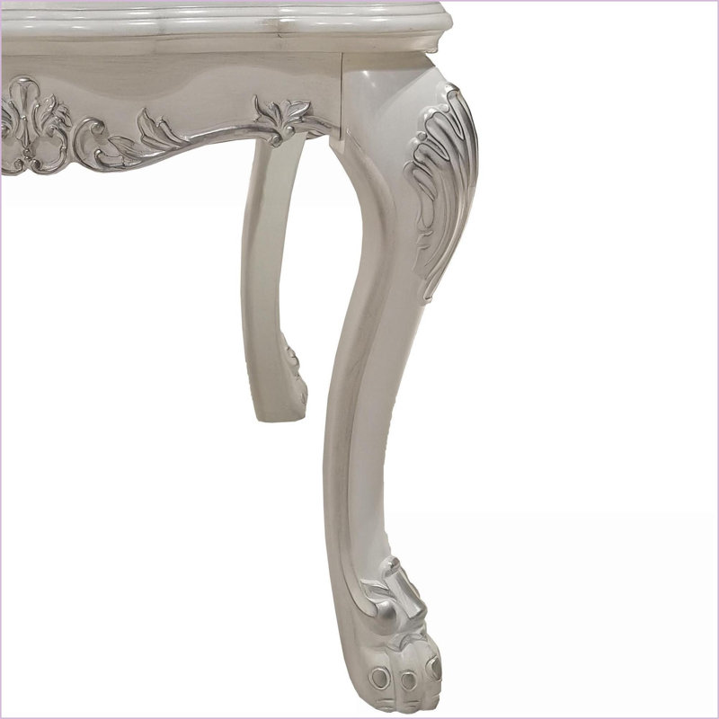Table basse Bone White avec pieds surdimensionnés - Stable & amp; Polyvalent pour le salon