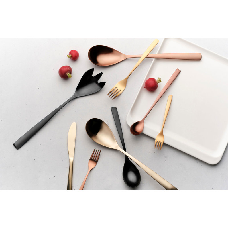 Metro Lane Clabern 24 Piece Stainless Steel Cutlery Set , Service for 6, Copper