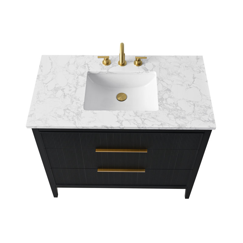 Emma 42" W Single Vanity, Black