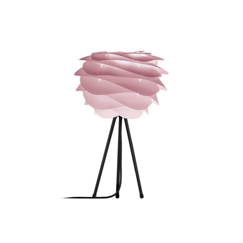Lampe de table à trépied 19 "Carmina, Noir, Rose