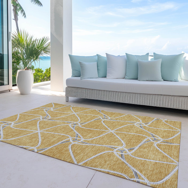  Aleg Area Rug with Non-Slip Backing, Rectangle 8' x 10'
