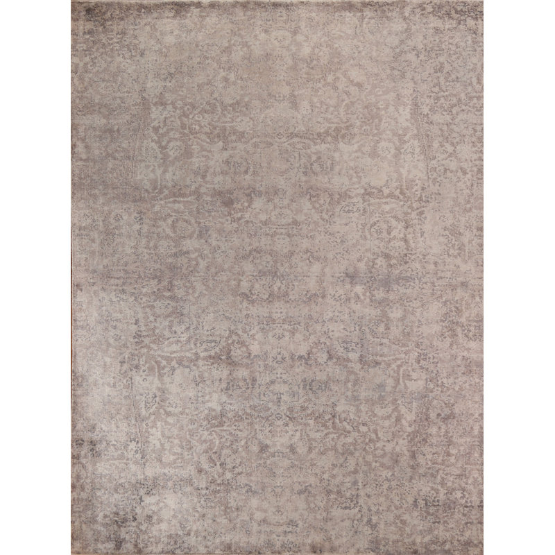 Tapis oriental à motif abstrait all-over noué à la main 8 x 10