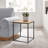 Modway Zora Square Wood And Metal Side Table In Oak