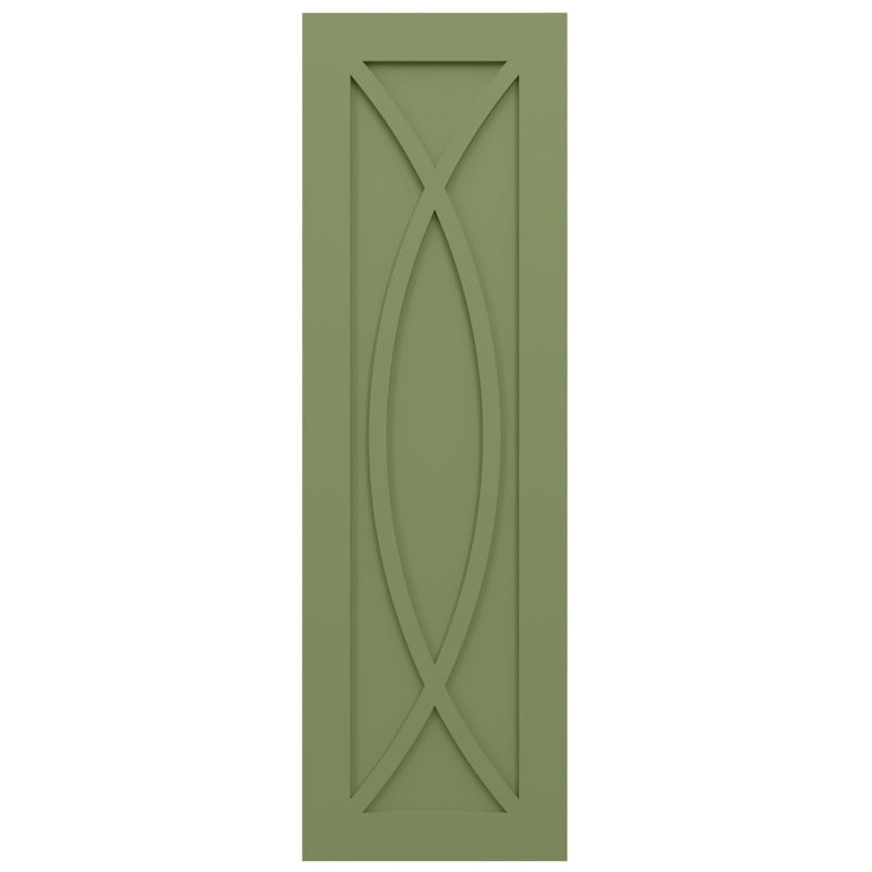 Volets de style moderne EnduraCore Composite Rosa, L 15 po, H 68 po, Vert mousse