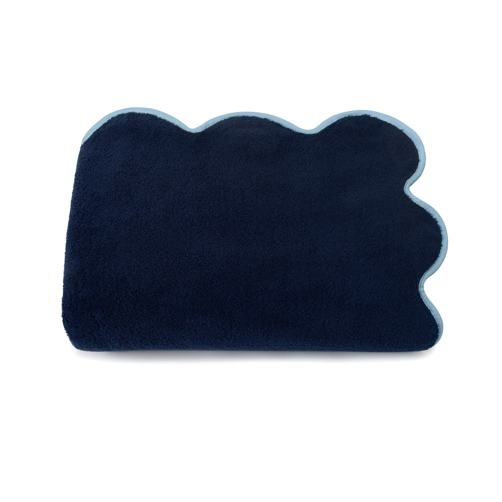 Charish Scalloped Bath Towel, Navy