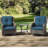 Wicker Patio Furniture Set - 3 Piece Rattan Outdoor Sectional Conversation Sets 2 Piece Wicker Hang gliding  Chairs and 1 Side Table