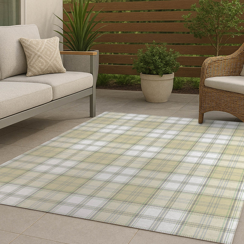 Tapis d'extérieur antidérapant Baid, Rectangulaire 2 pi x 3 pi