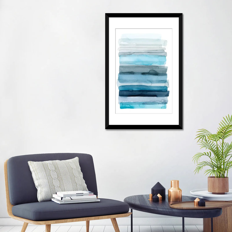 "Tide Drift I" par Grace Popp - reproduction d'art sur toile, H 32 po x l 24 po x P 1 po, Cadre noir