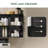 Bathroom Wall Cabinet with Adjustable Shelves 3-Door Wall Mounted Storage Cabinet for Toilet, Linen & Bathroom Organization, Black-1226681679