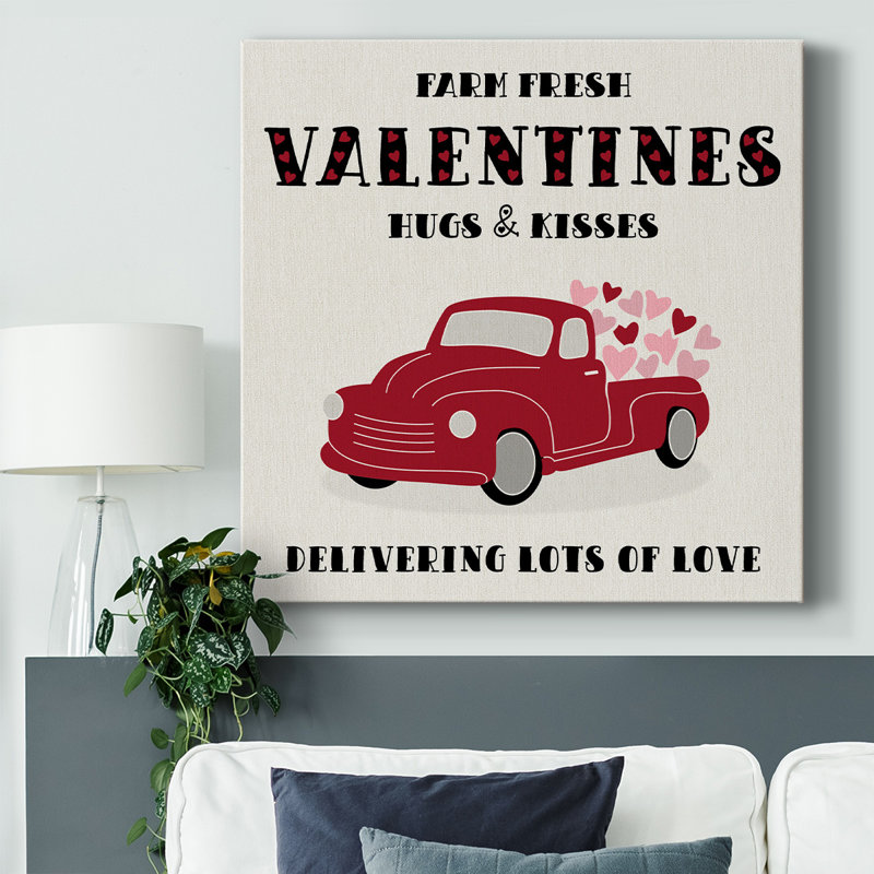 Farm Fresh Valentines-Toile tendue avec châssis, H 24 po x l 24 po