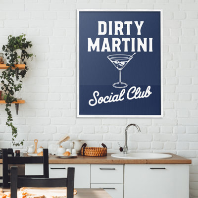 Estampe numérique rétro rétro Dirty Martini