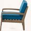 Fauteuil club en acacia profond, ensemble de 4