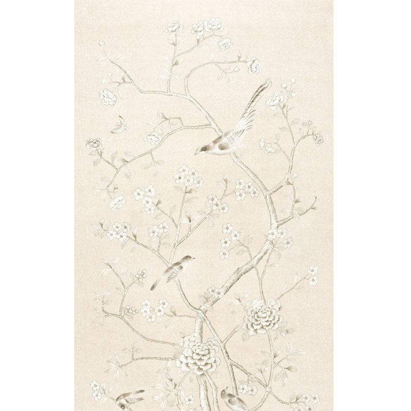 Tissu chinois Schumacher x Mary McDonald, Conque rosée