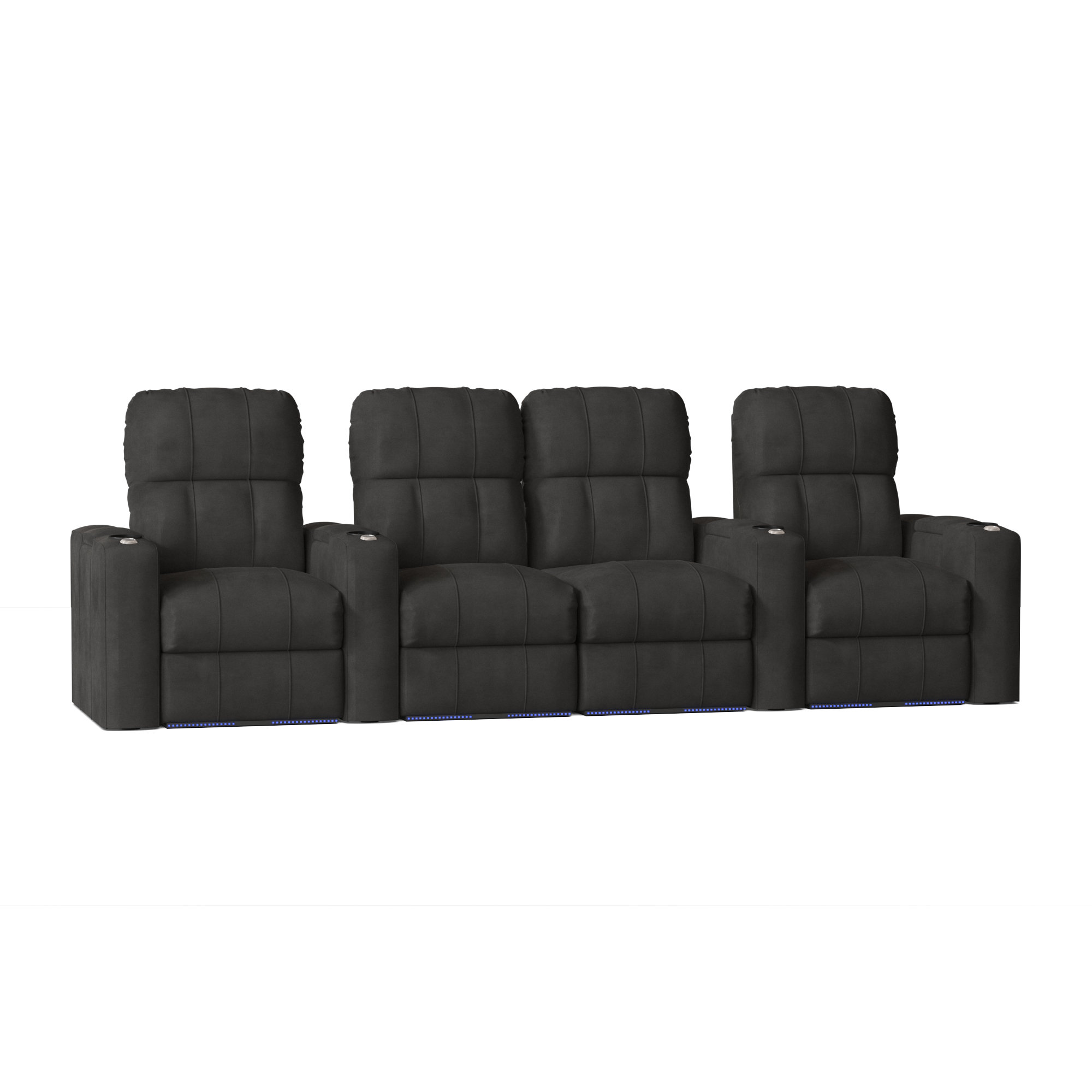 Red Barrel Studio® Upholstered Home Theater Seating with Cup Holder & Reviews Wayfair
