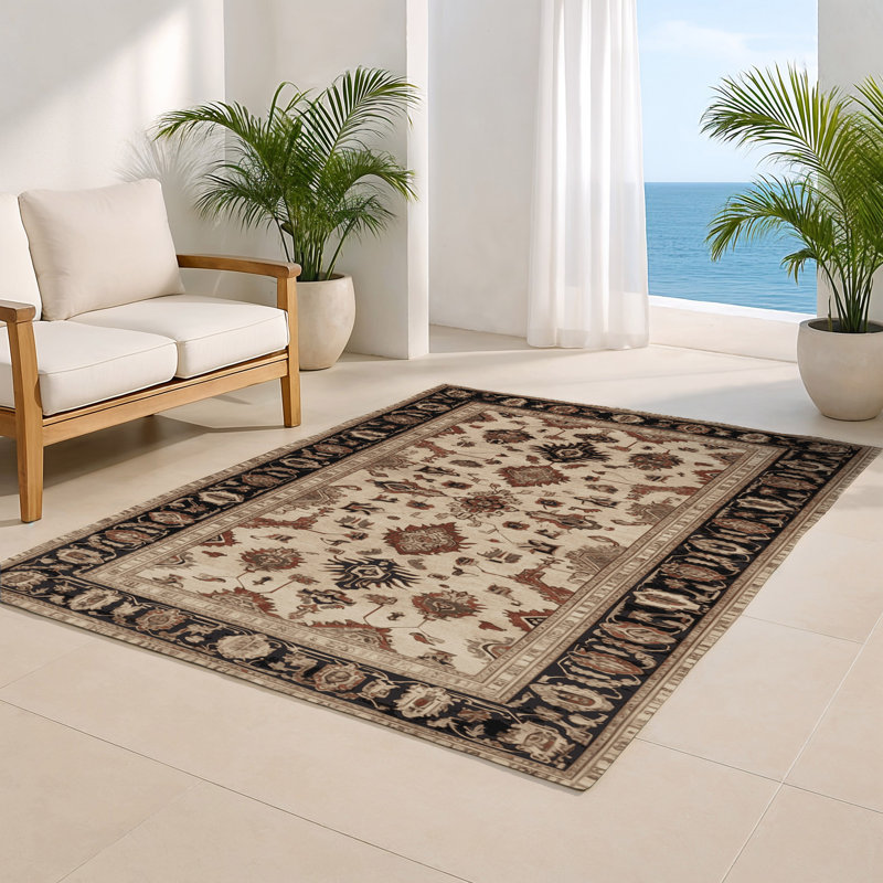Tapis d'intérieur et d'extérieur brun Persian, Rectangulaire 2 pi x 3 pi