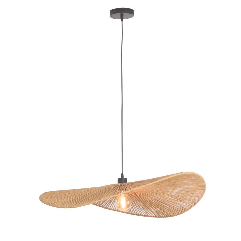 Maozi 1-Light Dimmable Handmade Woven Pendant, 83" H x 31.5" W x 31.5" D