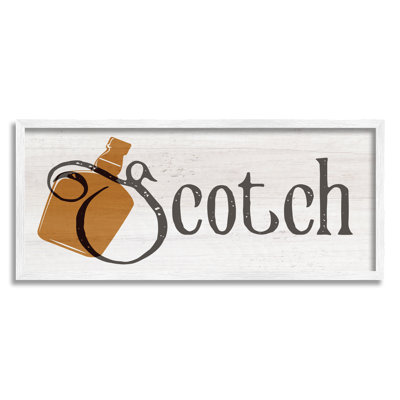 Antique Scotch Whiskey by Daphne Polselli - Floater Frame Graphic Art on Wood