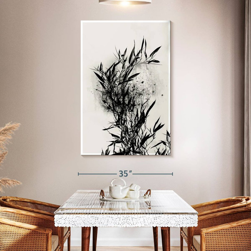 Orchidée noire Harnek, H 51 po x l 34 po