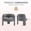 Chaise d'appoint demi-tonneau Mid-Century moderne (ensemble de 2, gris)-788090632