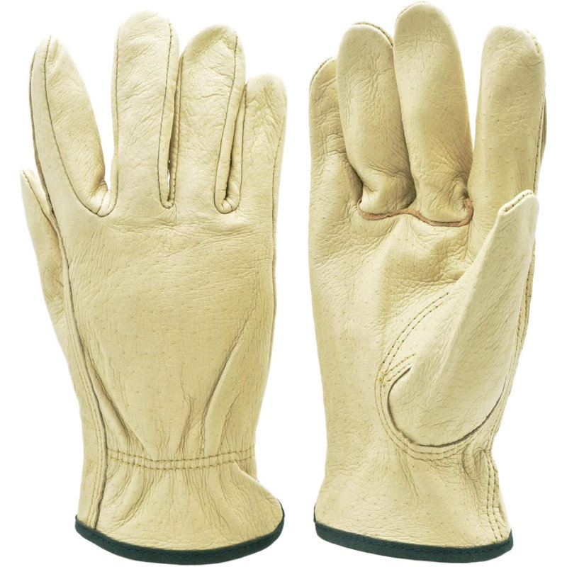 G & F Products Leather Oven Glove Set, Large (3.7" H x 4.6" W x 9.6" L)