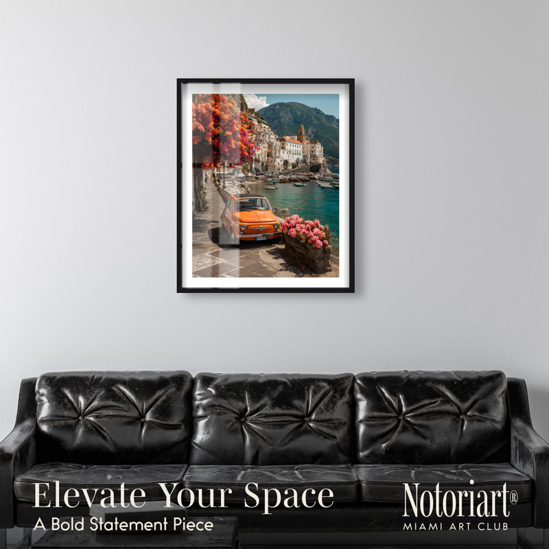 Décoration murale bord de mer Coast Coaster Shadowbox par Notoriart, cadre noir, H 37 po x l 31 po, H 37 po x l 31 po