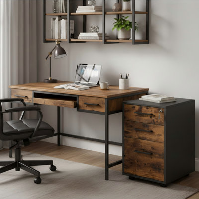File Cabinet, Office Filing Cabinet With Lock by 17 Stories