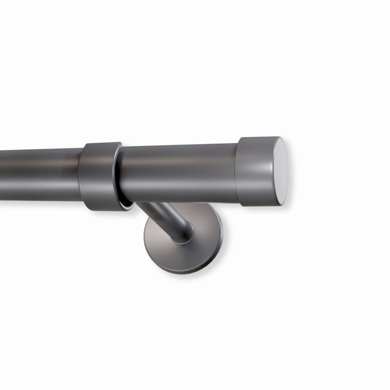 Cambria Designer Series Premium 1-1 / 8 en plus grand diamètre Tringle à rideaux non réglable et supports de designer, 118"