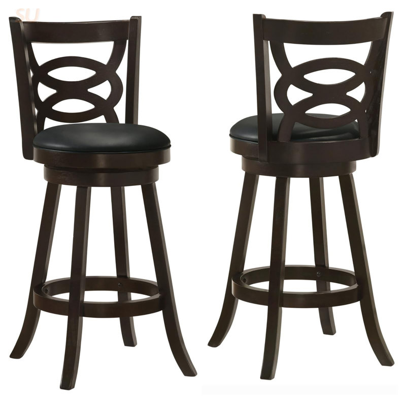 Ensemble de tabourets pivotants à hauteur de bar Cappuccino, sièges rembourrés confortables avec dossier élégant et support robuste pour les bars élégants