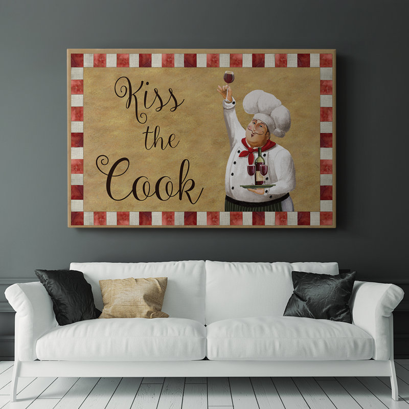 Kiss The Cook -Gallery Wrapped Cavas, 32" H x 48" W