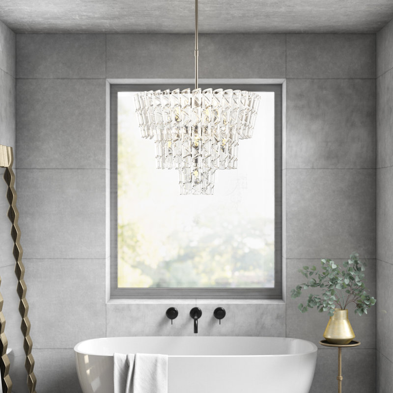 Cannoli Chandelier, 26" H x 27.25" W x 27.25" D