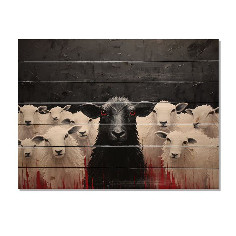 Troupeau de moutons Kaspien, H 30 po x l 40 po x P 0,78 po