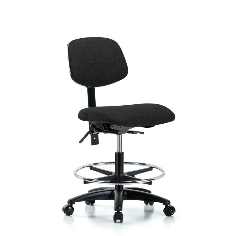 Belen Drafting Chair, Black, Casters, Not Included