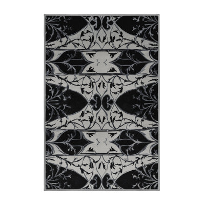 Obsidian Scroll Rug