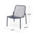 2 Stackable Chair Collection, Matte Navy Iron Capacity, Hand-Crafted Details Connected, 26" X 21.74" 26", Seat 18" 19.5" 12.5 , Blue Composition, Handcrafted Placed,