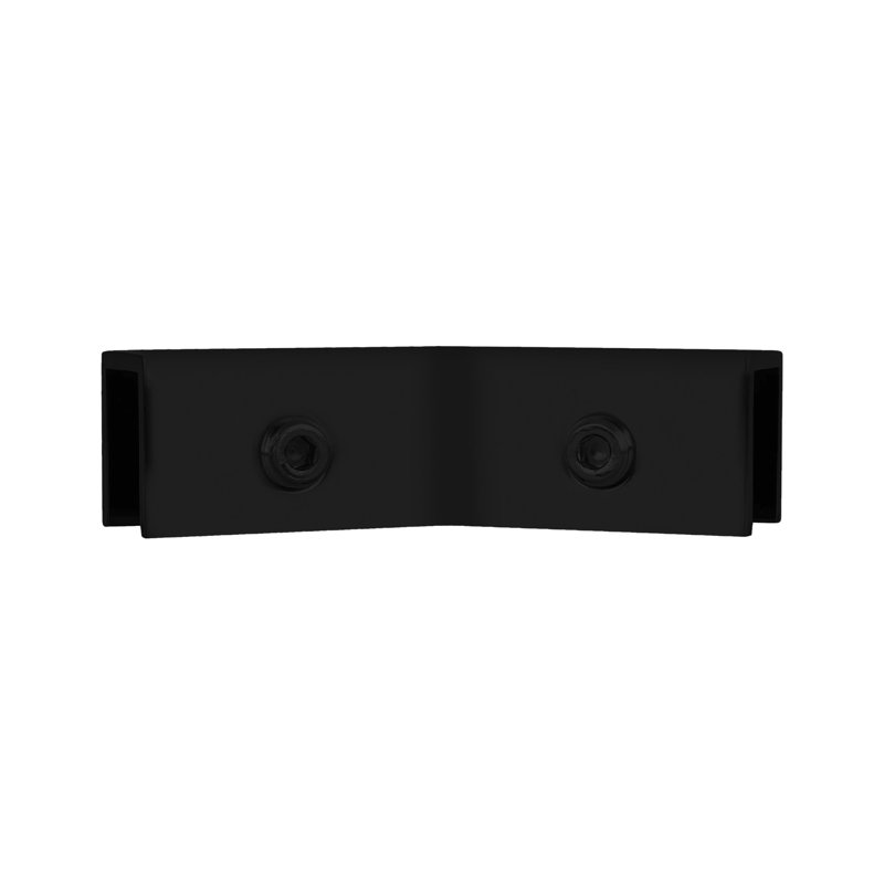 Pince à 135 degrés au-dessus d'une douille en verre pour une finition de noir mat de 5/16 po à 1/2 po (8 mm à 12 mm)