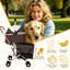 Poussette convertible 3-en-1 pour chien et chats-131519222