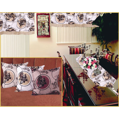 Woodcreek Floral Tailored 60'' W Window Valance