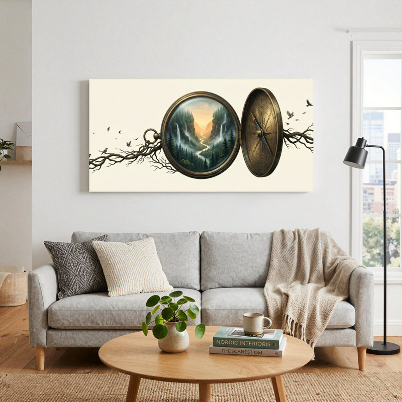 «Nature Time», reproduction d'art sur toile, ensemble de 1, L 48 po x H 24 po, Toile tendue