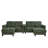 Modern Sectional Sofa 126" U-Shaped Sectional Sofa Modular Sectional Couch With Movable Storage Ottomans-912835120