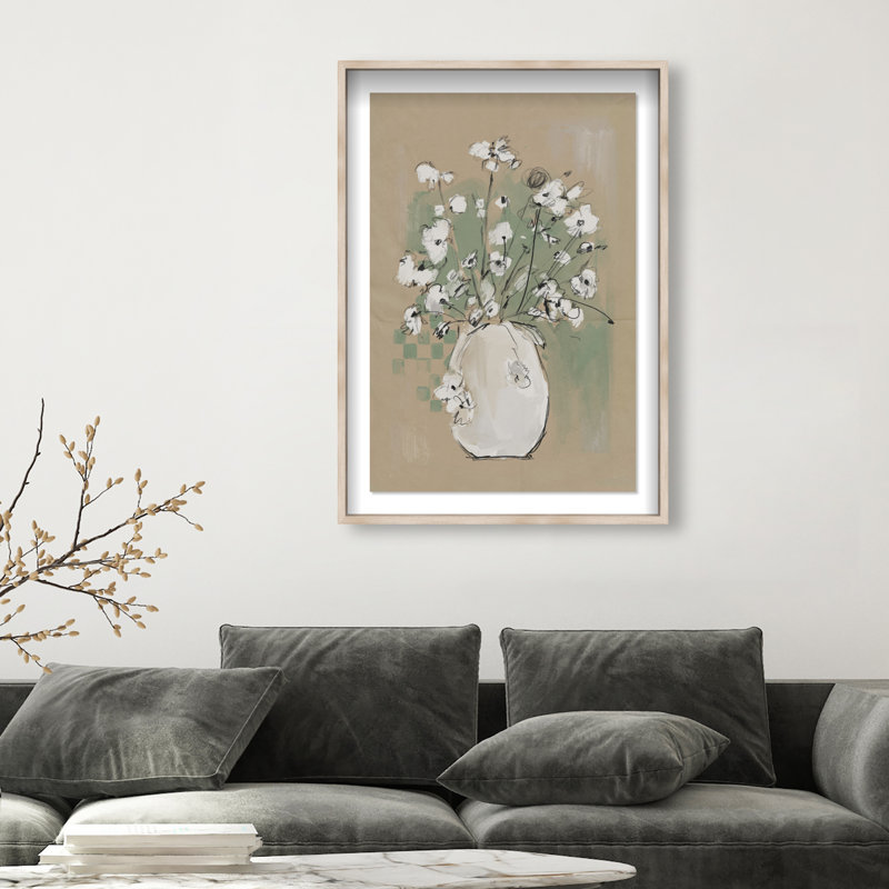 Spring Energy Print by Oliver Gal, 46.5" H x 31.5" W, Natural Oak Shadowbox