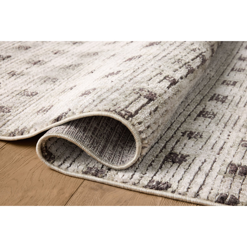 Jeremiah Brent x Loloi Bleecker Silver / Charcoal Area Rug, Runner 2'7" x 10'